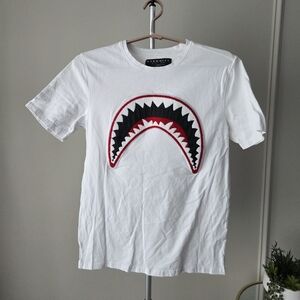 Eternity BCAD White T-Shirt with Shark Mouth Design Sz.M